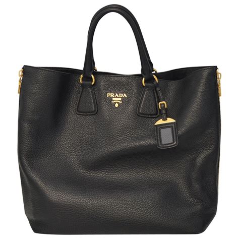 prada black leather bag|prada leather bag women black.